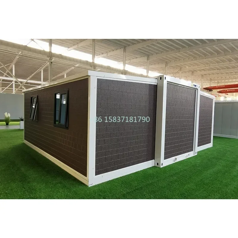 Prefab Container House 20ft Expandable Fold Out Home Container Steel Wooden Folding Tiny Home Container House for Outdoor Hotel