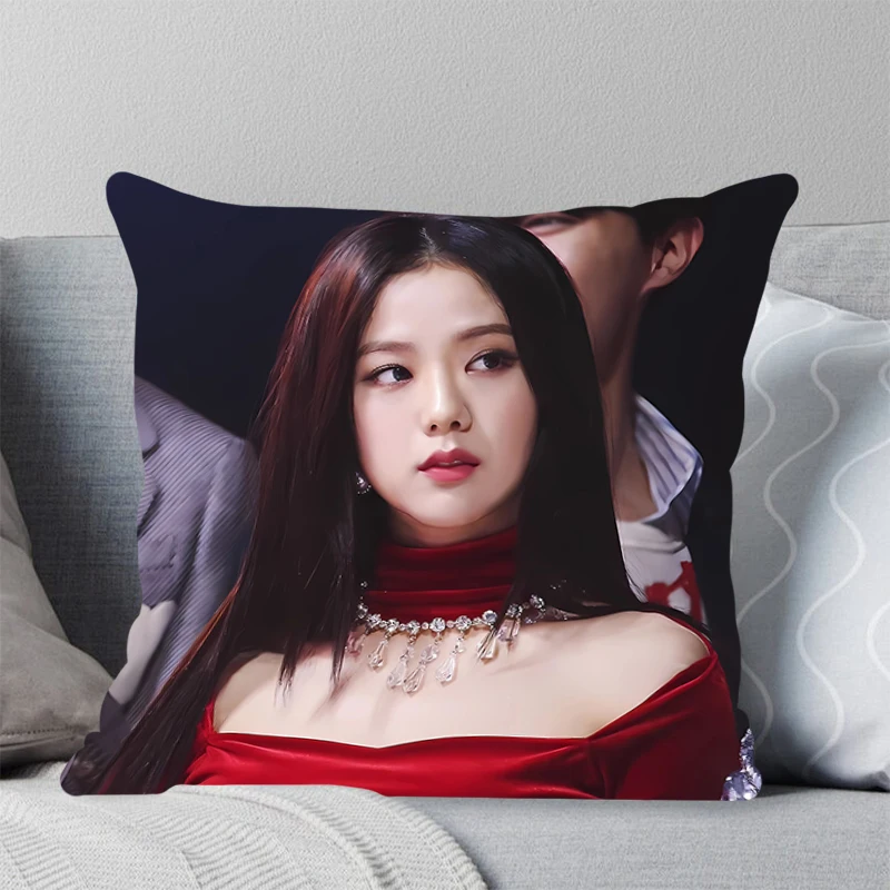 Comfortable pillow room bedroom office coffee shop car pillow living room kpop K-Kims Jisoos pillowcase Fashion Home Decor 50x50