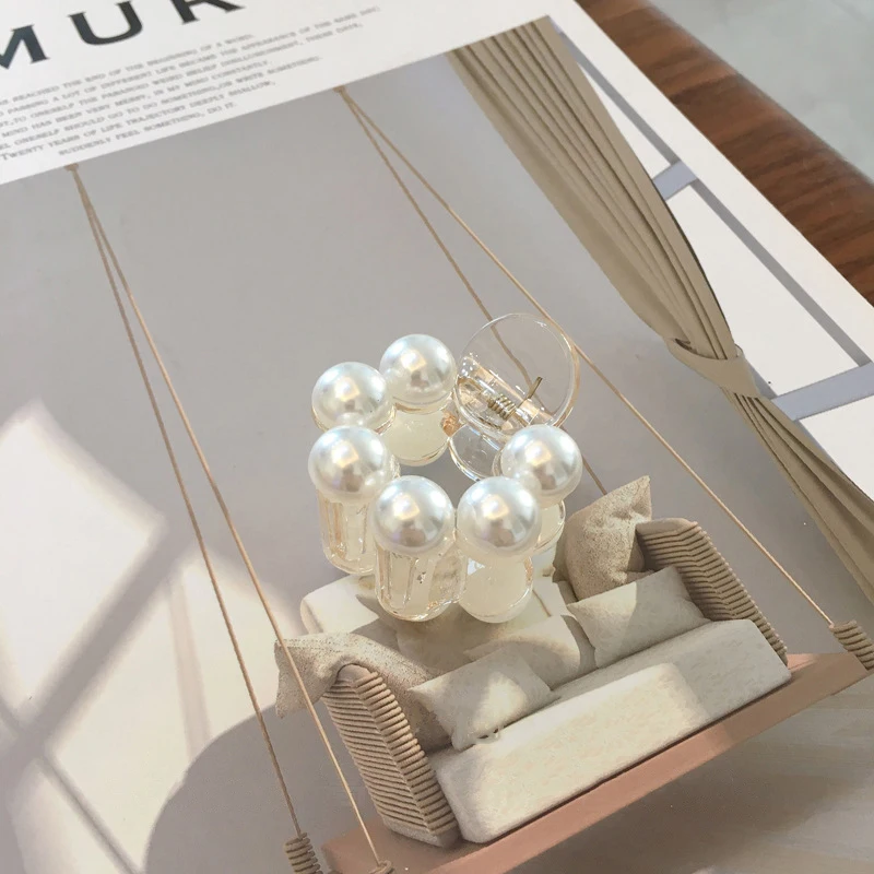 Große Perlen-Haarspange für Damen, elegante transparente Haarspange im Hai-Design für dickes Haar, Haarspangen für Mädchen, Hochzeits-Haaraccessoires – Detail 10