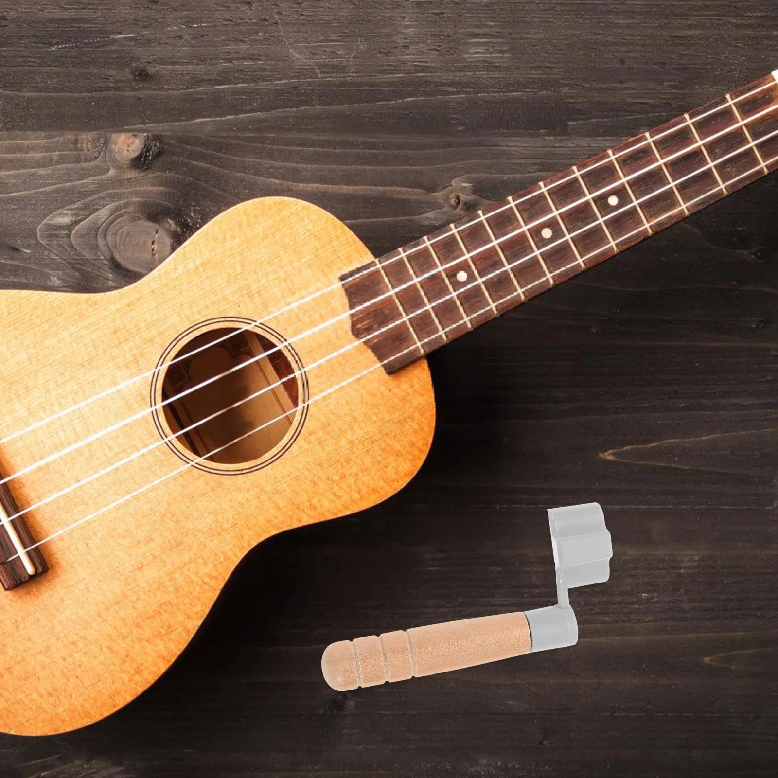 Wooden Handle String Winder for Guitar String Changing Tool Ideal for Acoustic Electric Guitars Quick Easy Operation Guitar