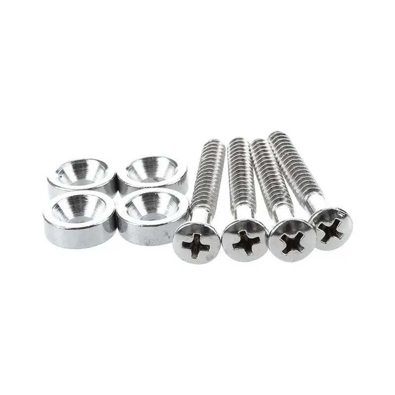 A99I-Set Of 12 Guitar Bass Neck Joint Ferrule Bushing W/ Matching Screw