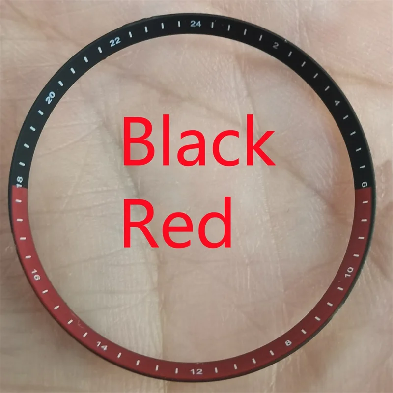 30mm*28mm*2.4mm Chapter Ring Two-color GMT/ Monochrome chapter ring for 40mm watch case Replace the hard plastic inner ring