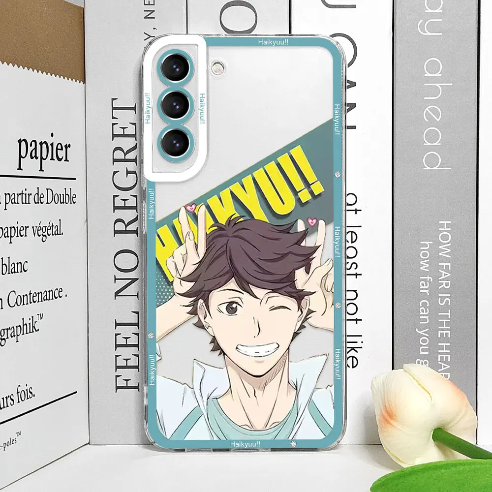 Anime Boy Volleyball Haikyuu Phone Case for Samsung Galaxy S20 S21 FE S22 S23 S24 Ultra Clear Covers for Samsung S23 Plus Fundas