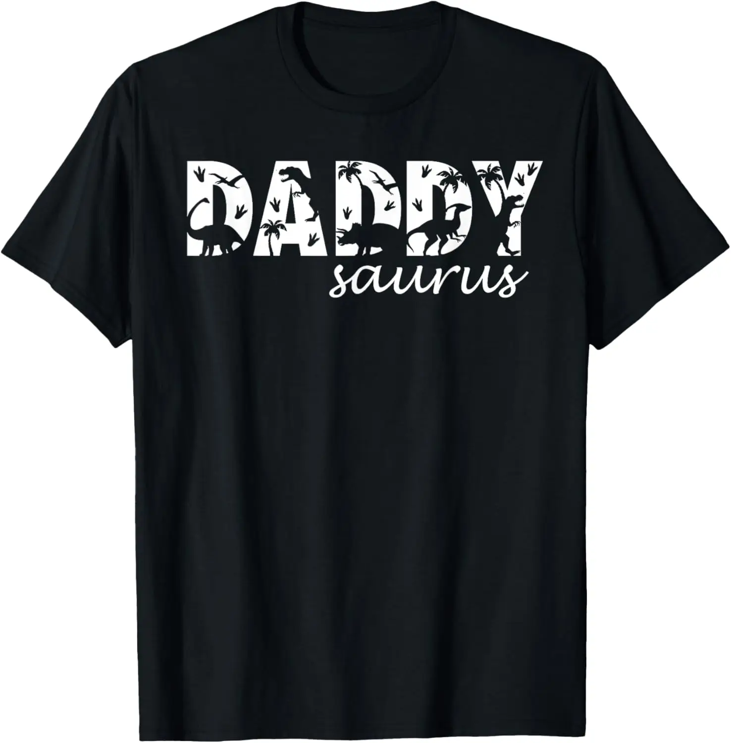 Daddysaurus T Rex Dinosaur Daddy Saurus Dad Family Matching T-Shirt Personalized T-shirt Streetwear Clothing Printed T-shirt