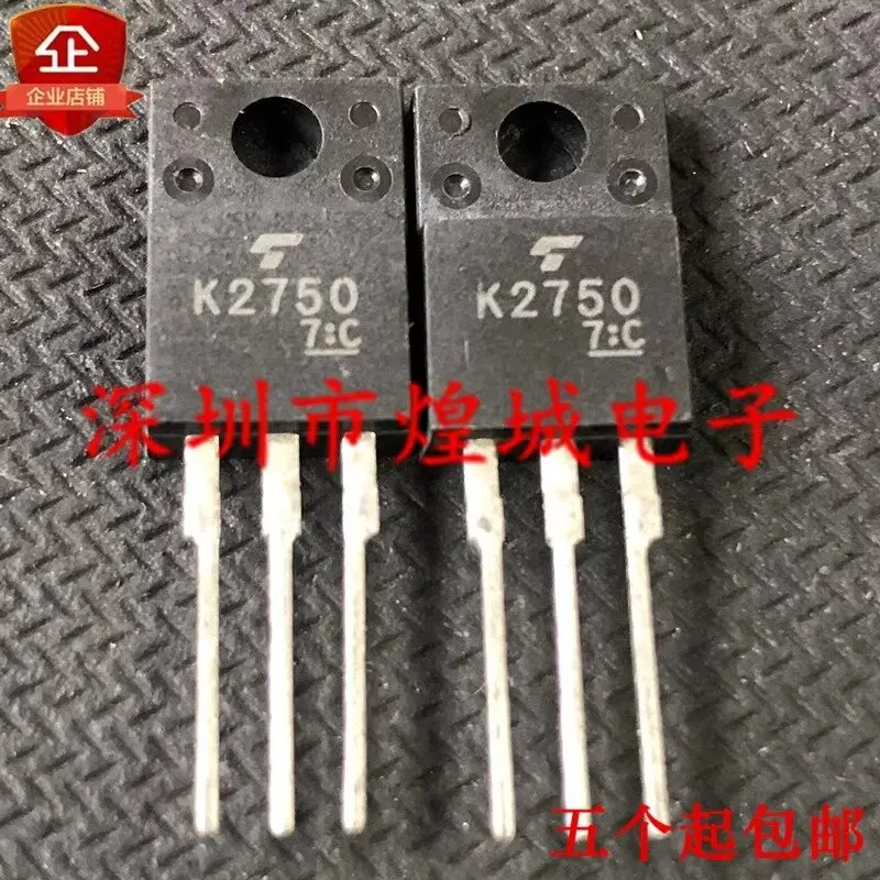 5PCS  2SK2750  K2750  TO-220F 600V 3.5A Brand new in stock, can be purchased directly from Shenzhen Huangcheng Electronics
