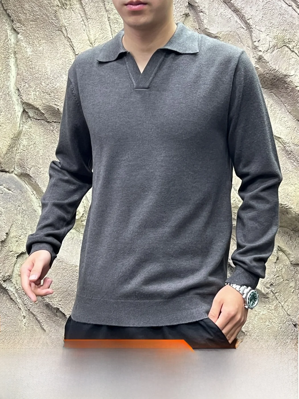 Italian Style Knitted Sweater Men's Business Commute Goose Neck Soft Skin-Friendly Autumn Winter  Shirt Casual Fashion