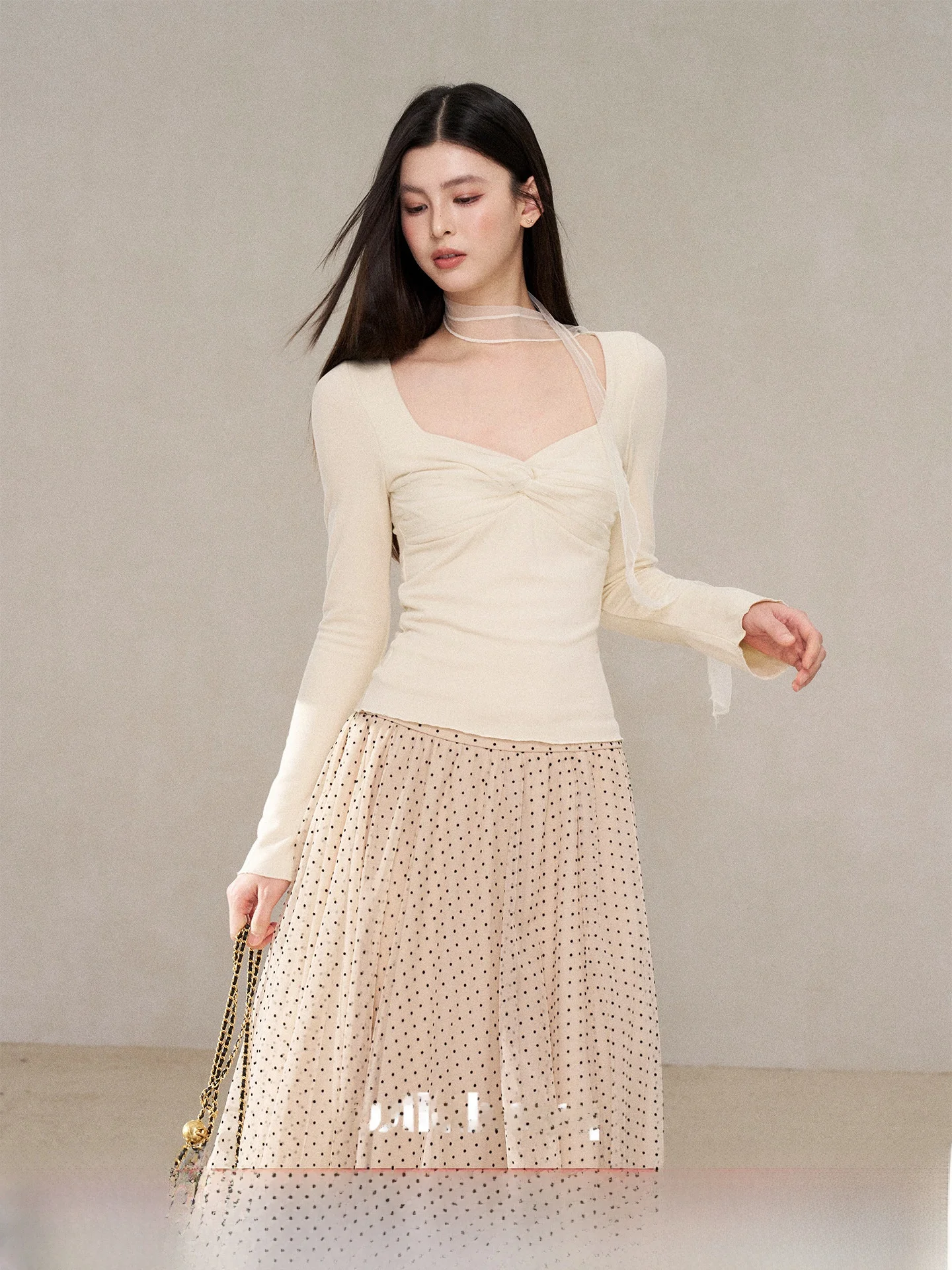 

Женская облегающая футболка с длинным рукавом, базовая, для ношения как нижнее или верхнее белье, с креативным корейским узором, для осени и зимы