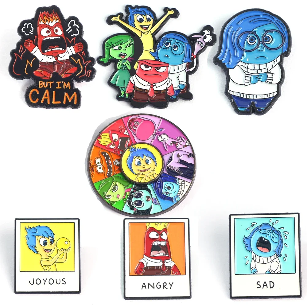 Anime Inside Out Enamel Pins Women's Brooches Men Lapel Pins Badge on Backpack Costume Cosplay Accessories Funny Jewelry Gifts