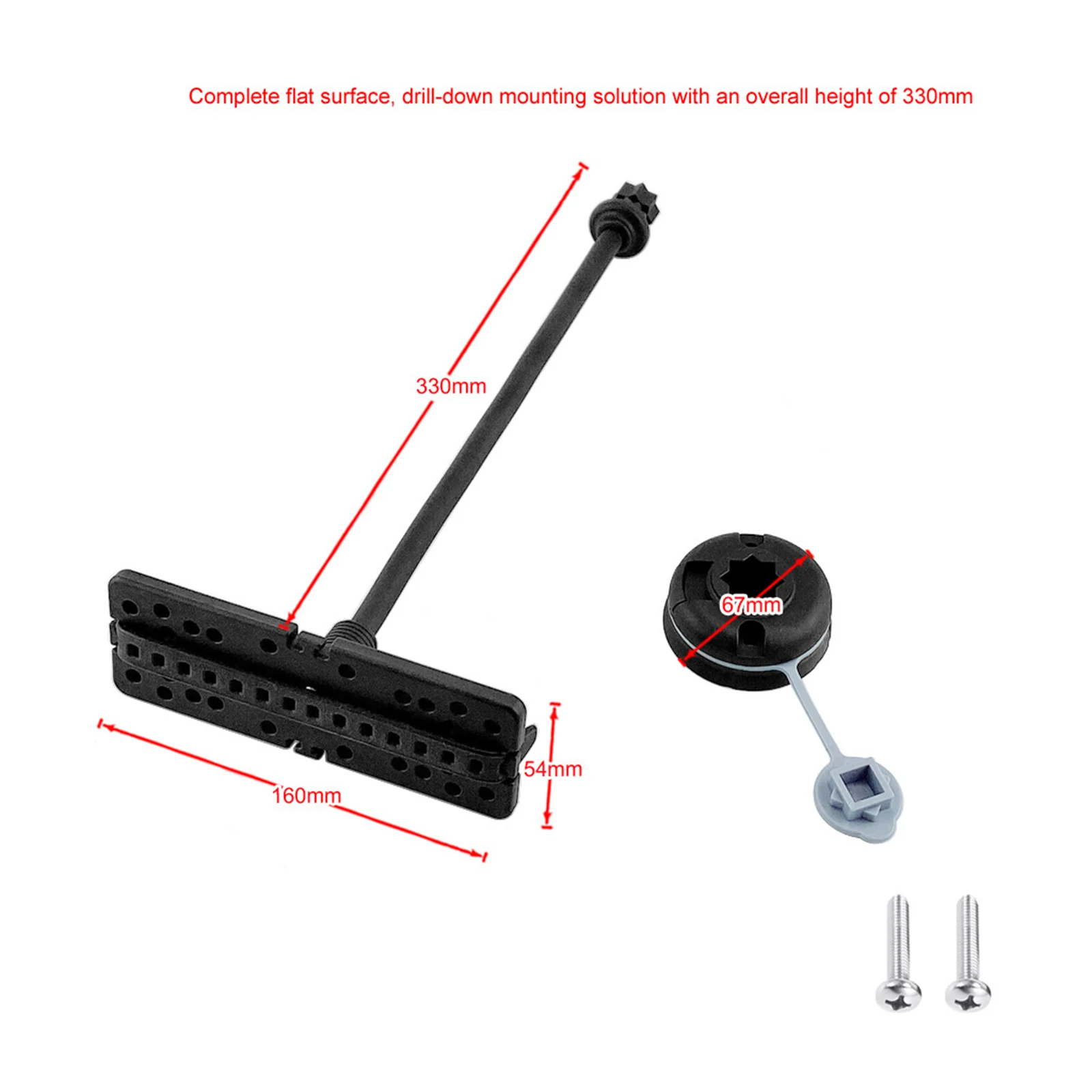 1pc Kayak Electronic Fish Finder Mount Base 360 Degree Swivel Fishfinder GPS Plate Rotating Boat Supporter Black Nylon