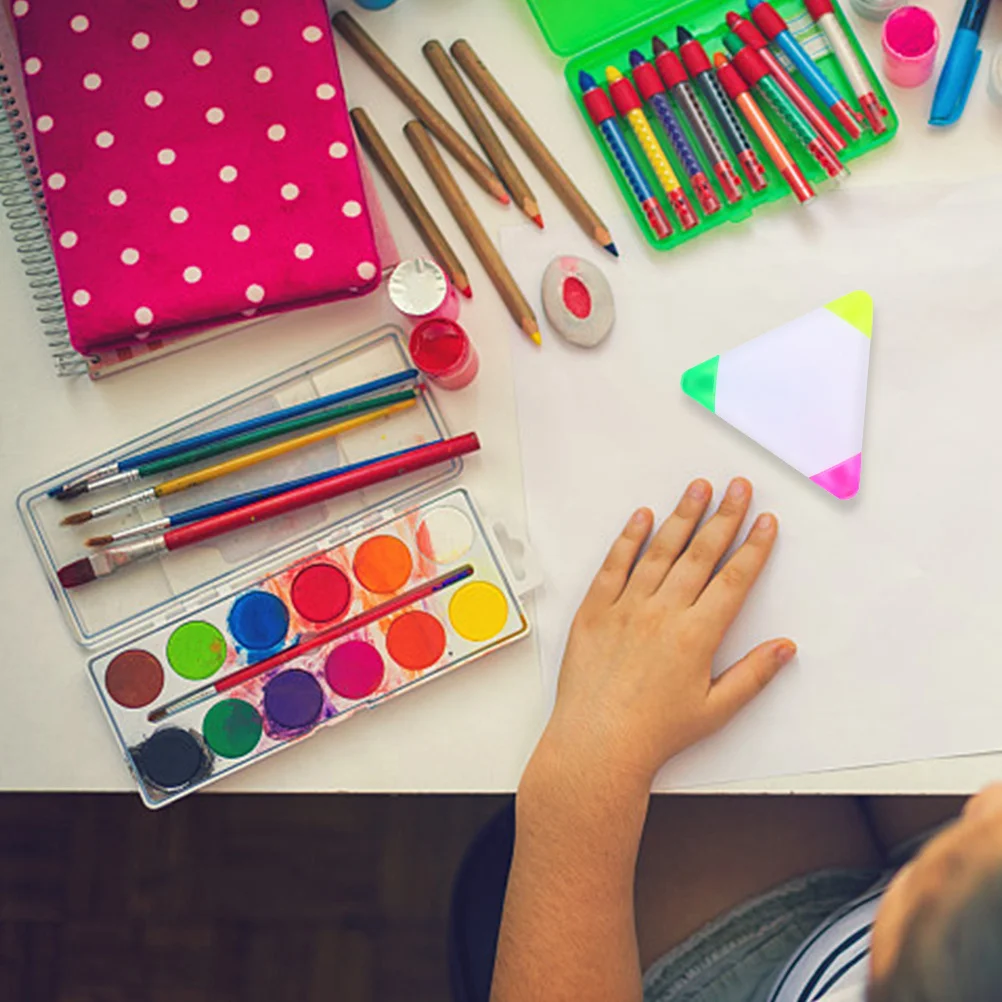 

6pcs Adorable Highlighters Three Colors Smooth Writing No Ink Leakage School Supplies Colorful Markers For