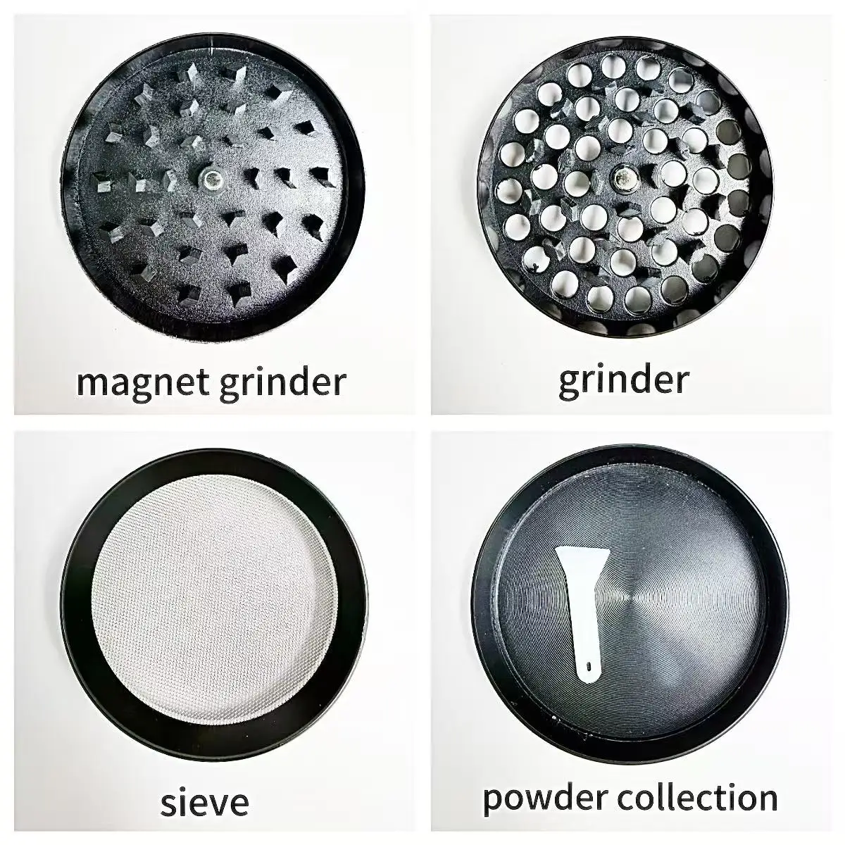2inch 5cm Golden Sun Face 4-Layers Herb Grinder Zinc Alloy Crusher Metal Manual Raw Cutter Grass Grinder Smoking Tool Gift - view 2