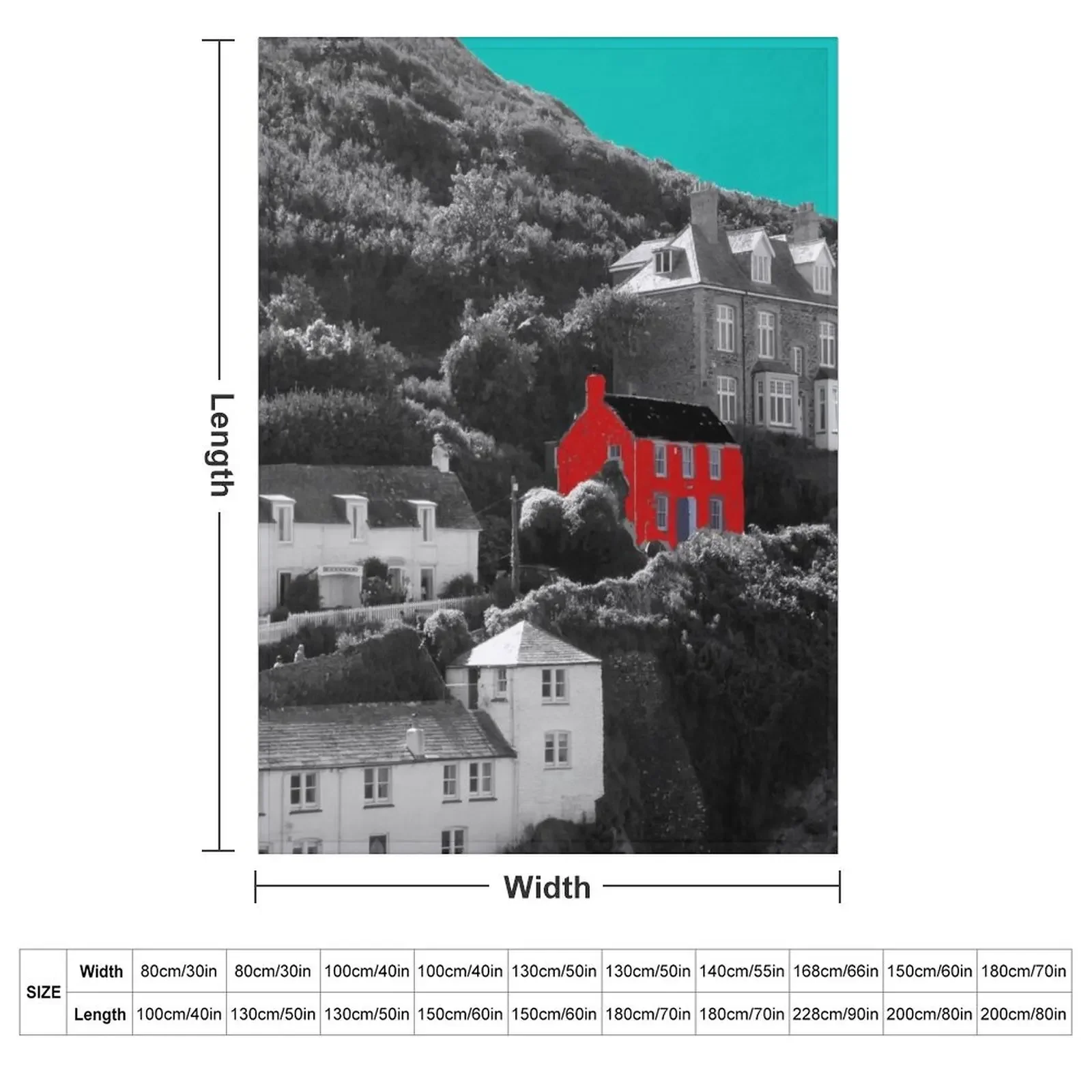 DOC MARTIN'S HOUSE - PORT ISAAC (PORT WENN) NORTH CORNWALL Throw Blanket Moving Thins Warm Blankets