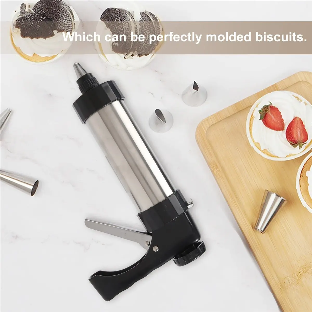 newyear828 Cookie Press Maker Kit Cookie Press Making Press Cake Mold Biscuit Press Maker Machine Dessert Decoration Tool