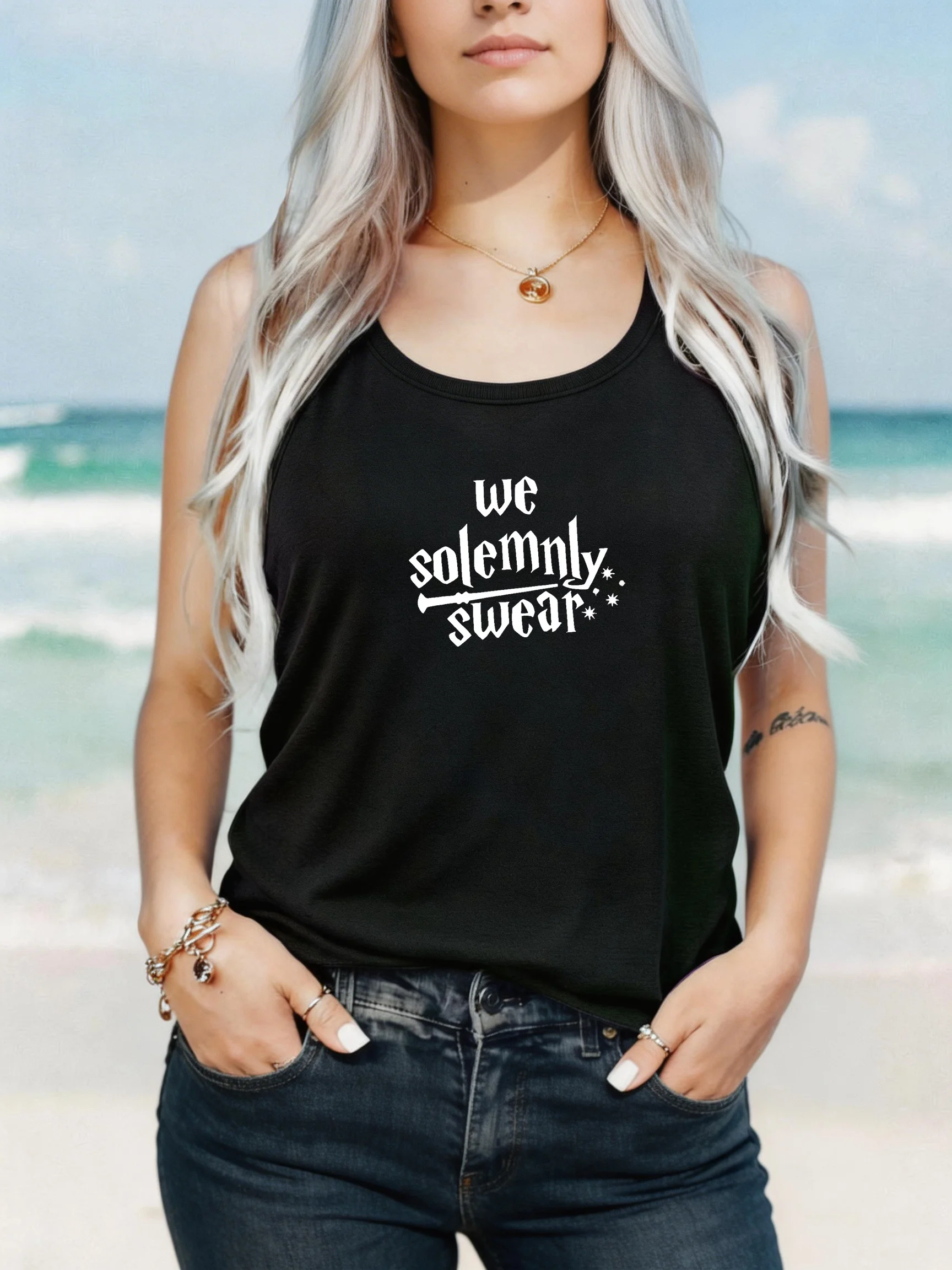 

Loose Fit Printed Pocket T-Shirt for Women with Ribbed Collar round Neck 1-8XL plus Size Comfortable Casual Vest