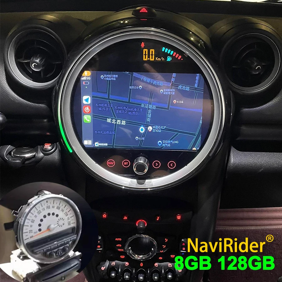 9 Inch Android 13 Car Radio Video Player GPS Navigation For BMW Mini Cooper R54 R55 R56 R57 R58 R60 2007-2017Carplay Auto Stereo