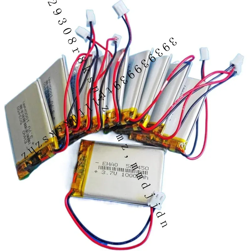 

10 pcs 3.7V 1000mAh Li Po Polymer Rechargeable Battery 503450 JST 2P 2.5mm Plug