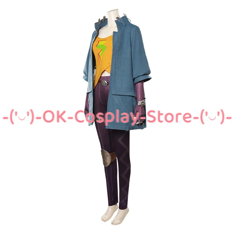 Game LOL  Zeri Cosplay Costume Women Fancy Party Suit Coat Top Pants Halloween Carnival Uniforms Custom Made