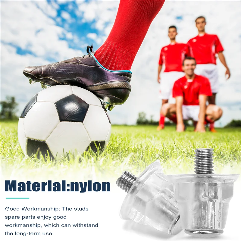 B06C-12 pezzi Bocchette da calcio Borchie Scarpe Stud Sostituisci componente Accessorio sportivo Punte per scarpe da calcio con chiave