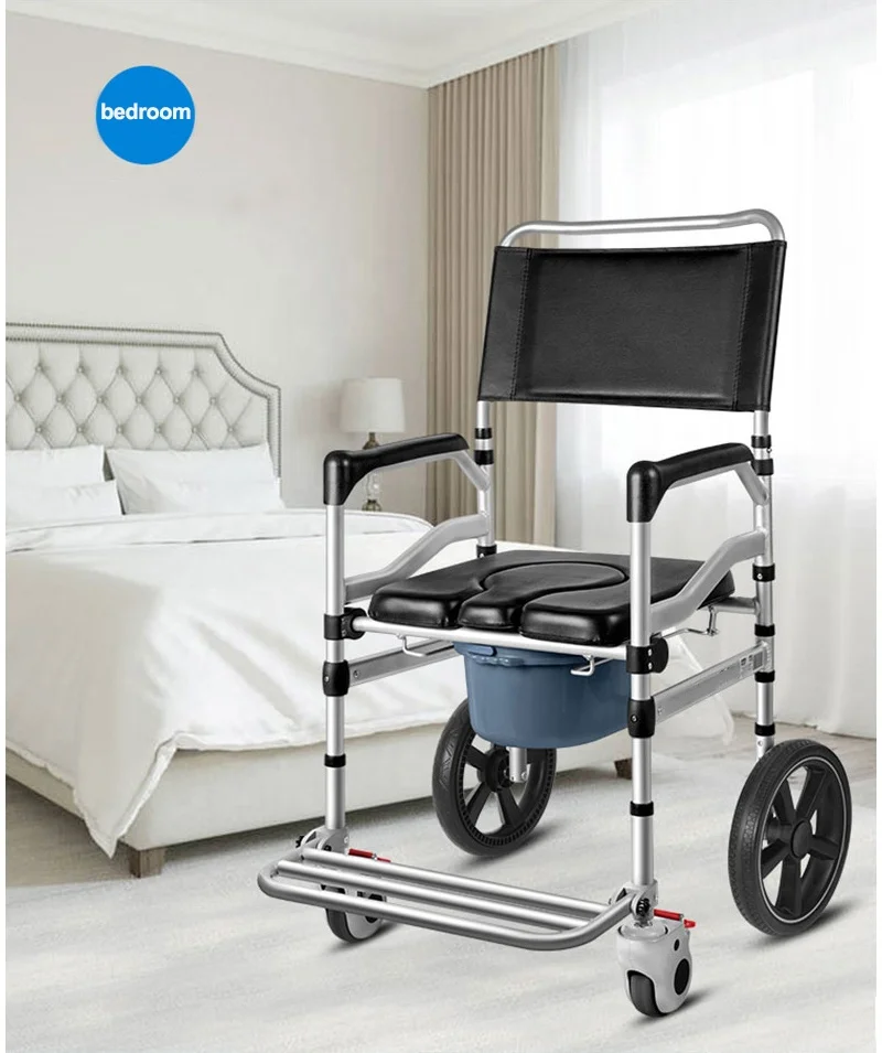 

Hot selling Ksitex shower elderly toilet commode patient transfer lift chair with toilet wheels