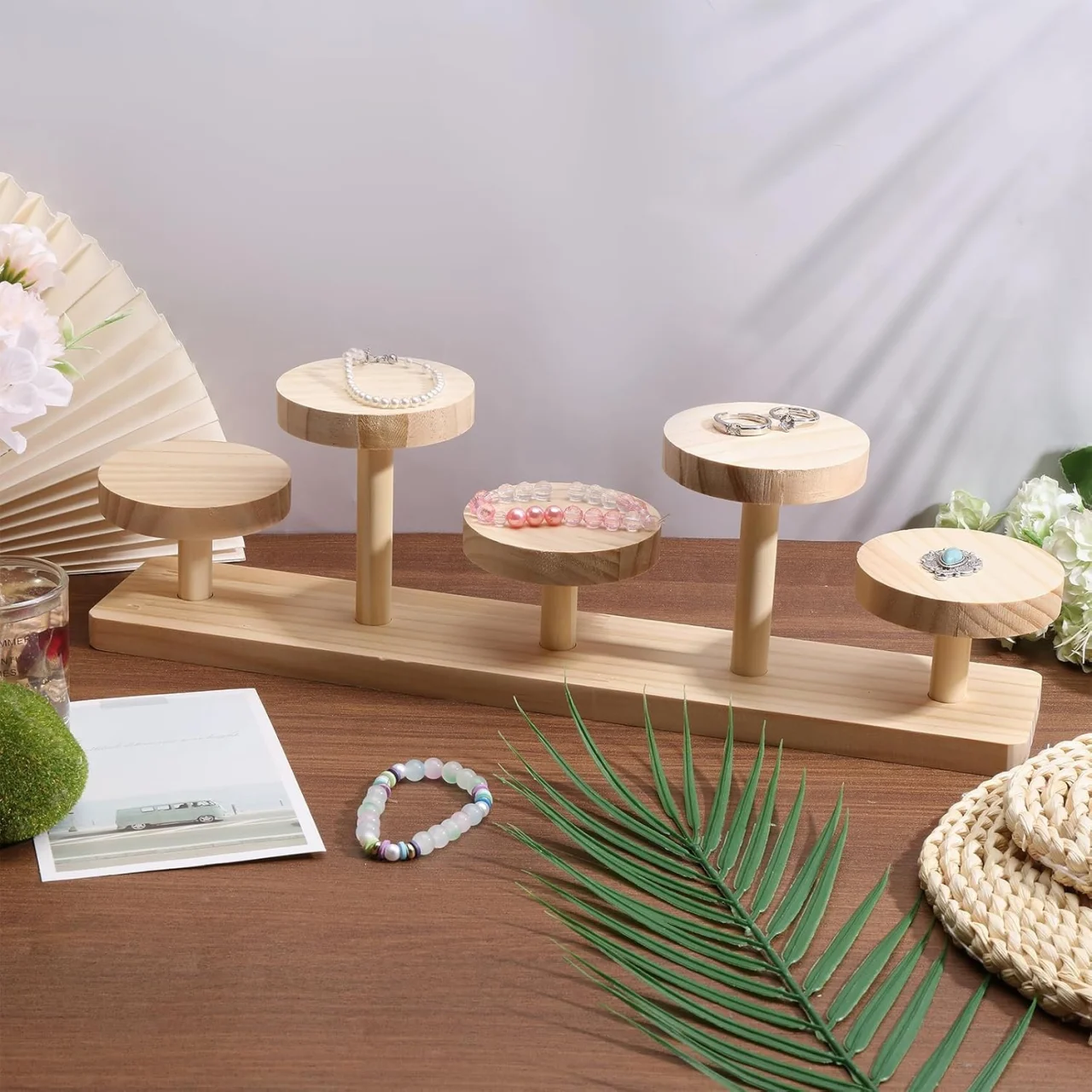 Wooden Display Rack with Storage Rack - Multi-Layer Storage Box for Jewelry. Superior Plants - for Jewelry Bead Display
