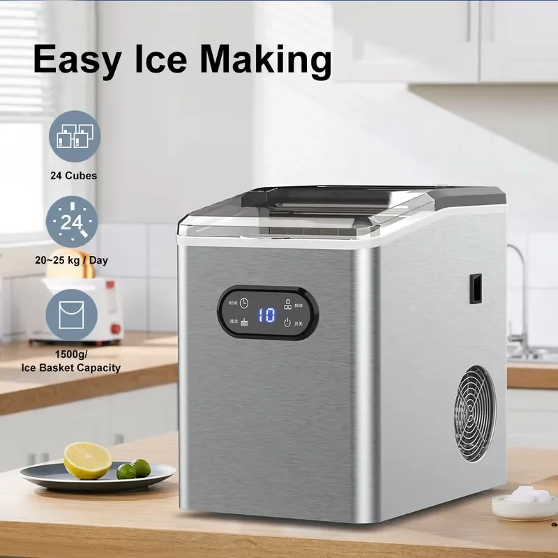 Portable Hot Ice Cube Maker Countertop Mini Electric Maker Home Automatic Self-Cleaning