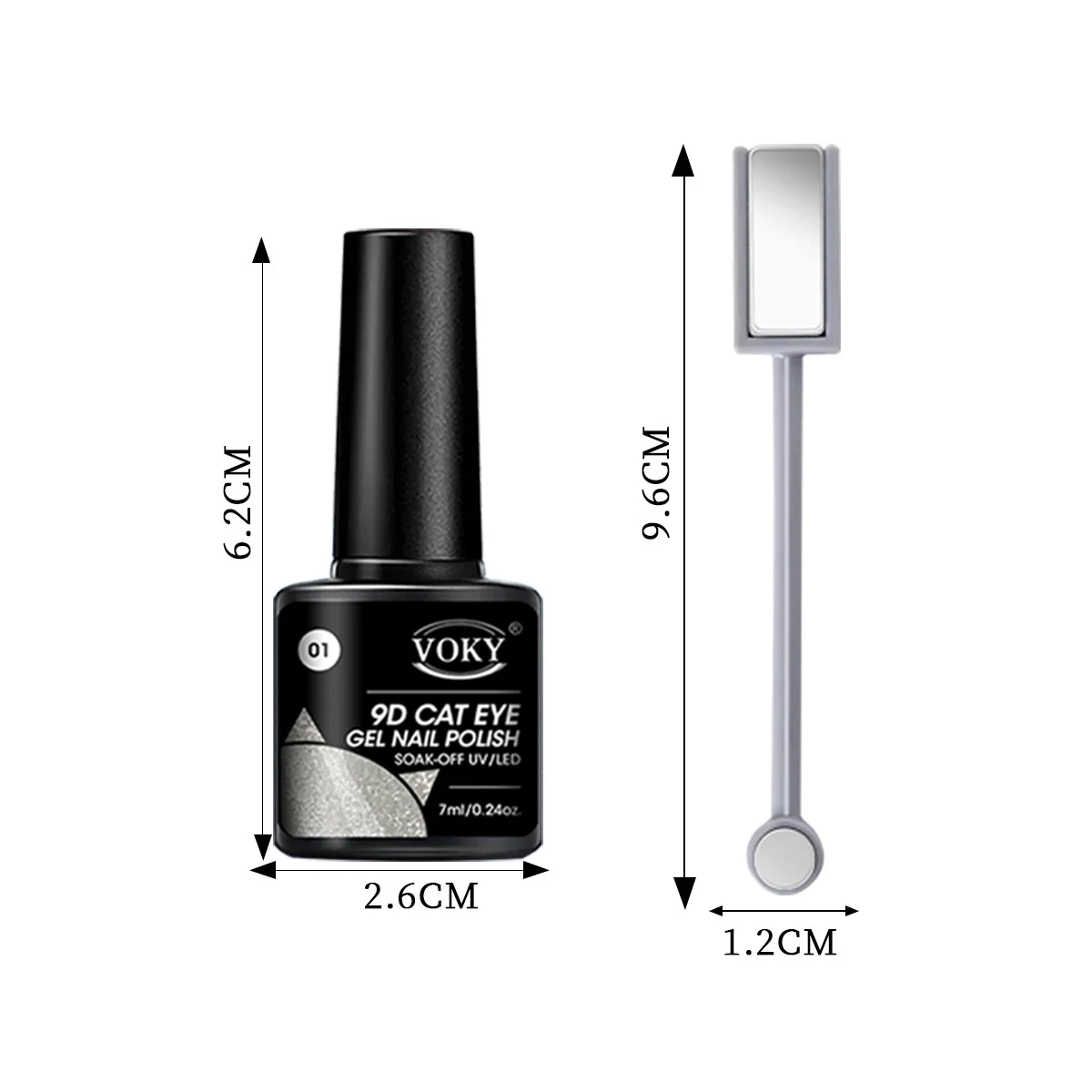 VOKY 2-delige langdurige magische magnetische Cat-Eye nagelgelset, geschikt voor het genieten van manicure op salonniveau thuis