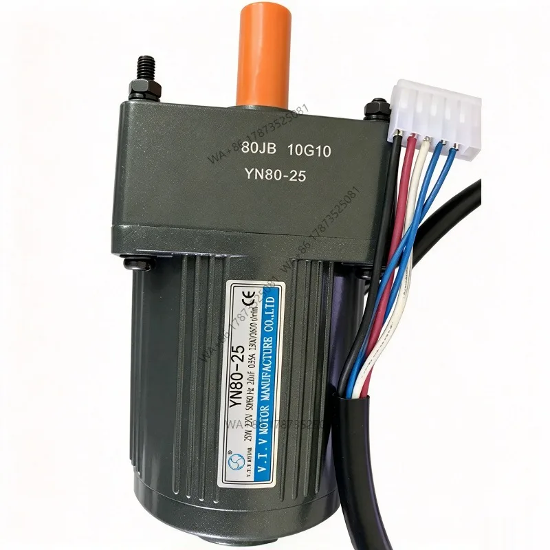 5LINES !! !VTV AC 220v Gearbox adjustable speed Reversible motor A variety of reduction ratio optional YN80-25