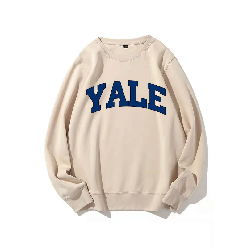 YALE letters Autumn  Fashion Casual Hoodies For Men Woman Sweatshirt Basic Solid Color High Quality Streetwear Top Thicker