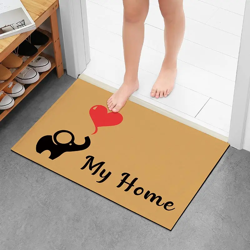 Door mat, hand washable, non-slip entry mat, suitable for indoor/outdoor use, perfect gift for cat and dog lovers for Christmas,