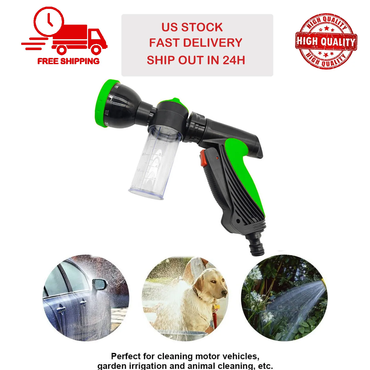 

Expandable Flexible Garden Hose Magic Water Pipe Spray Gun 10 Function Nozzle