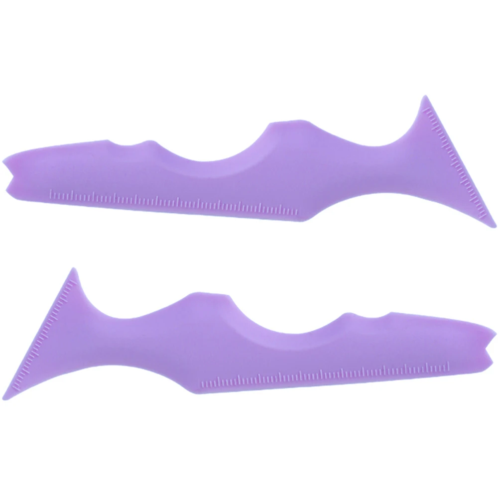

2pcs Eyeliner Stencils Premium Silicone Reusable Makeup Guide Template For Eyeshadow Lipstick Face Mask Applicator