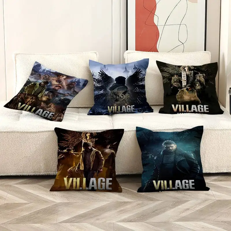 Resident-Evil 8 Village Cushion Cover Pillowcase Upholstery Sofa Throw Pillow Home Decor Pillowcas