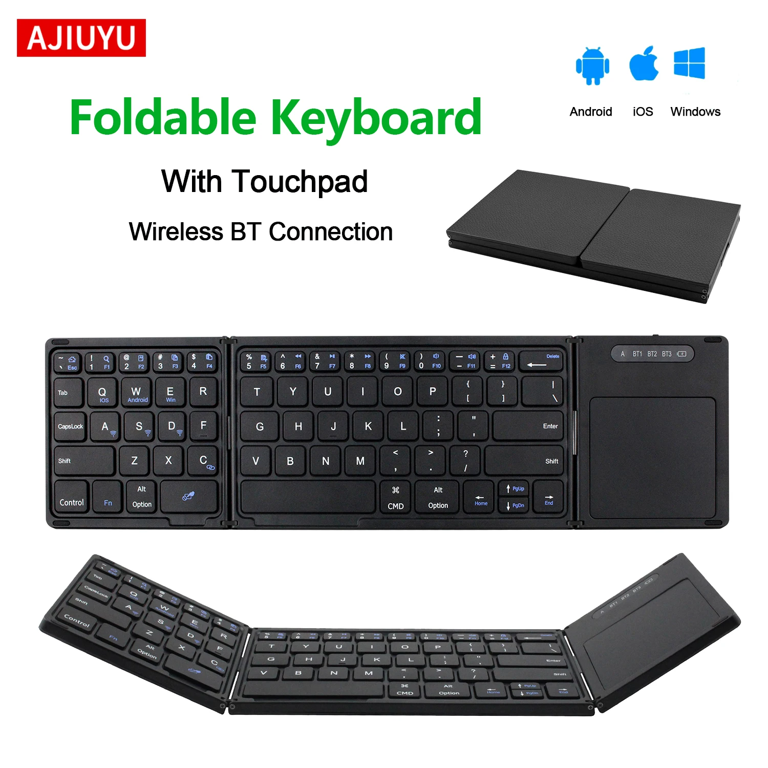 Foldable Wireless Mini Keyboard For Lenovo Xiaoxin Pad 11 Tab M11 Legion Y700 Xiaomi Pad 7 11.2