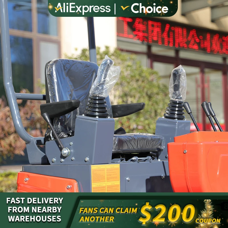 Small excavator agricultural multi-function excavator household indoor micro small excavator engineering orchard trenching excav