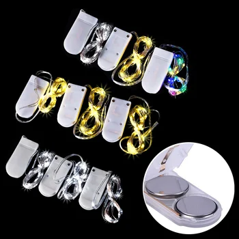 Impermeável fio de cobre LED String Lights, operado por bateria Fairy Light, guirlanda ao ar livre, DIY, Natal, Birthda, Wedding Party Decor