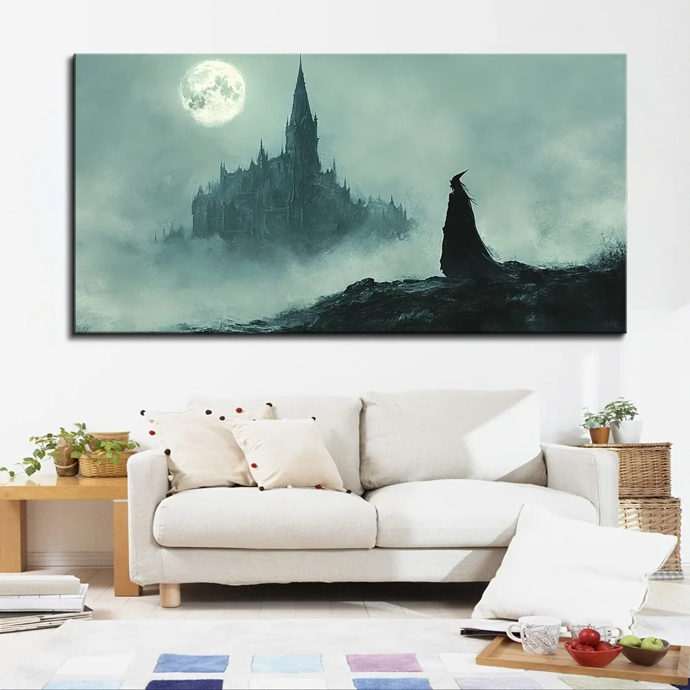 

1.5 inch thick pine solid wood frame, Halloween wall decoration, suitable for home decor, living room and bedroom