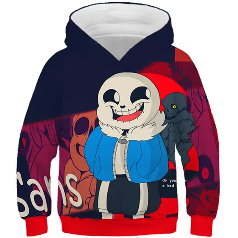 New Kids 3D Game Hoodies Boys Girls Undertale Sans Lovely Anime Hoody Sweatshirts Children Fashion Hooded Pullover Tops