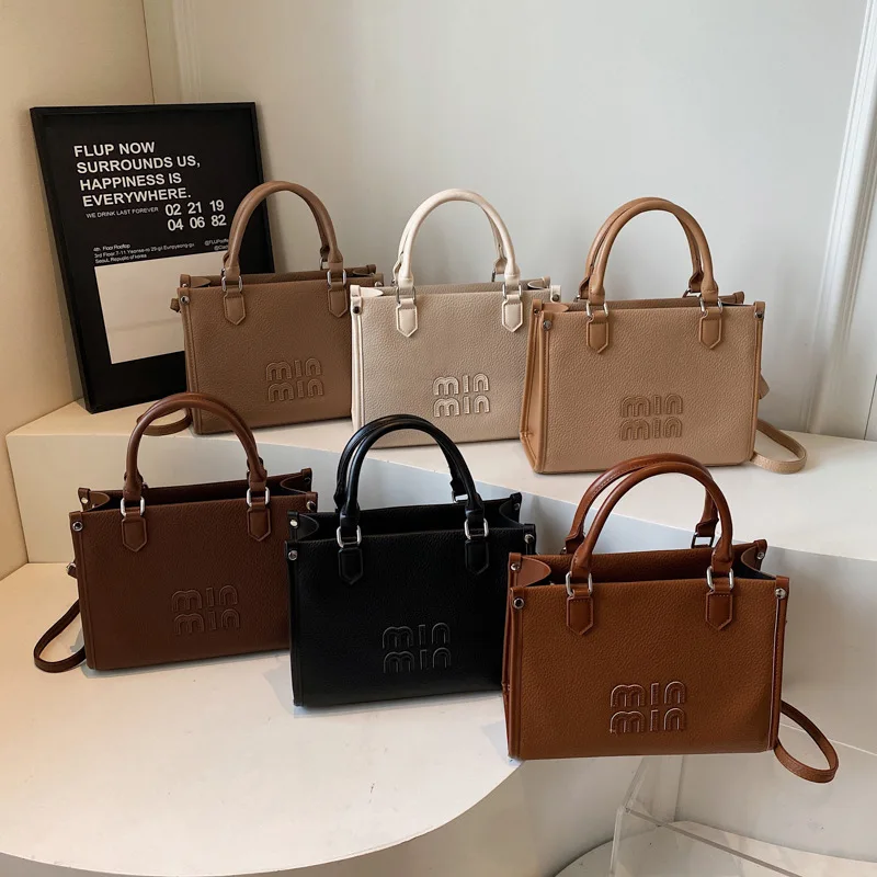 ​Niche Women's Shoulder Bag 2025, Fashion Letter Graphic Crossbody Purse, Small Tote Bag, Minimalist Designer Style​