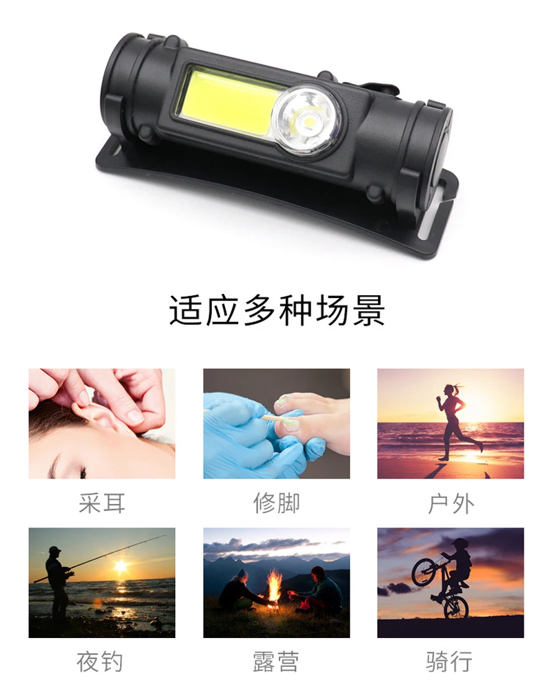 Langlebige 2-Modus-einstellbare LED-Wimpernverlängerung, wasserdichte Lampe, USB-Licht-Stirnlampe für Augenbrauen, Lippen, Tätowierung, Microblading – Detail 2