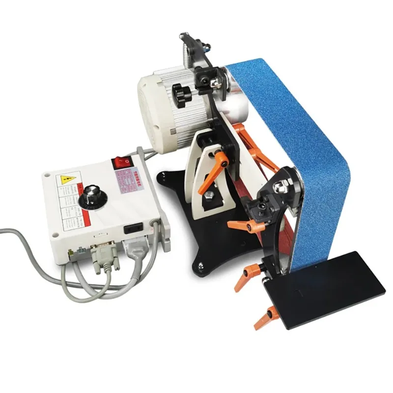 AC 220V Electric Belt Sander Brushless Servo Motor Knife Sharpener Vertical Horizontal Polishing Grinding Machine 915x50MM 750W