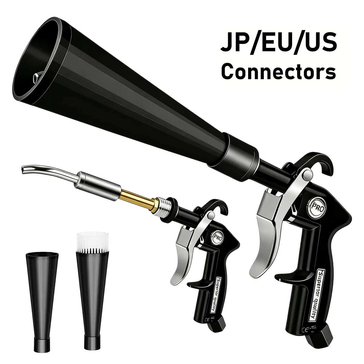 Car Wash Pneumatic High-pressure Tornado Clean Gun Tornado Interior Cleaning Gun With Air Blowing Gun for Car Interior Cleaning