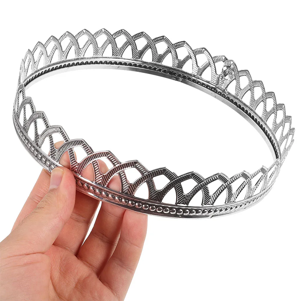 2 قطعة تاج الأداء الأوروبي غطاء الرأس صب تقليم كتاب زينة حفلة الهالوين الملكي الملك التيجان الرجال الكبار المعادن #3