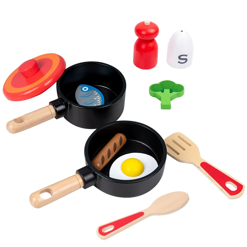 

Kitchen Food Toys Simulation Kitchenware Play Set Pretend Pot Steak Vegetable Bread Hot Dog Omelette Children Girl