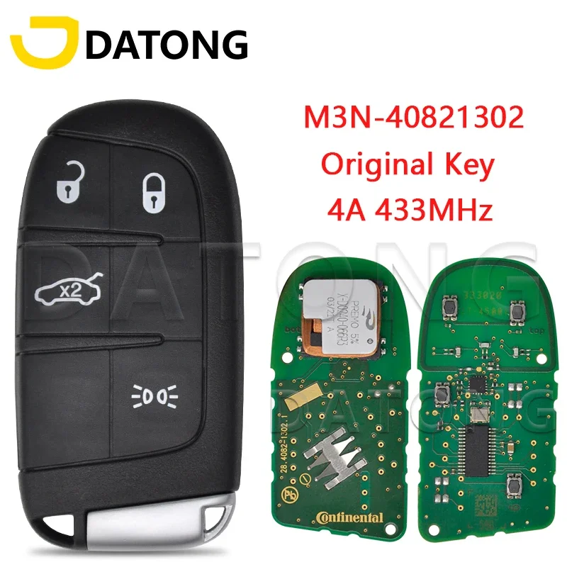 

Datong World Car Remote Control Original Key For Fiat 500 500L 500X 2016 2017 2018 2019 2020 Dodge 4A Chip 433MHz M3N-40821302