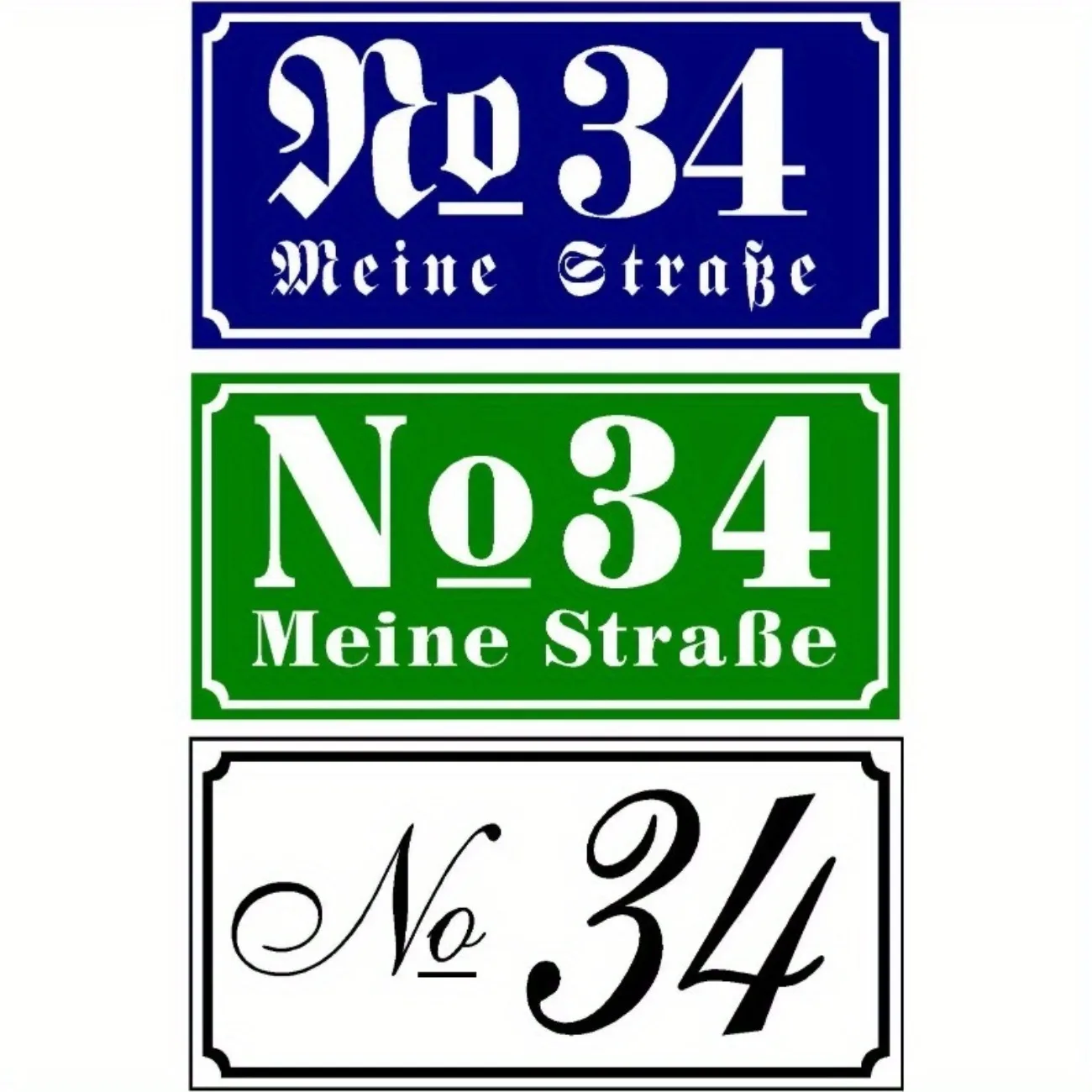 Custom House Number Sign - Personalized Aluminum Address Plaque,  Weatherproof, Modern/Rustic for Porch.