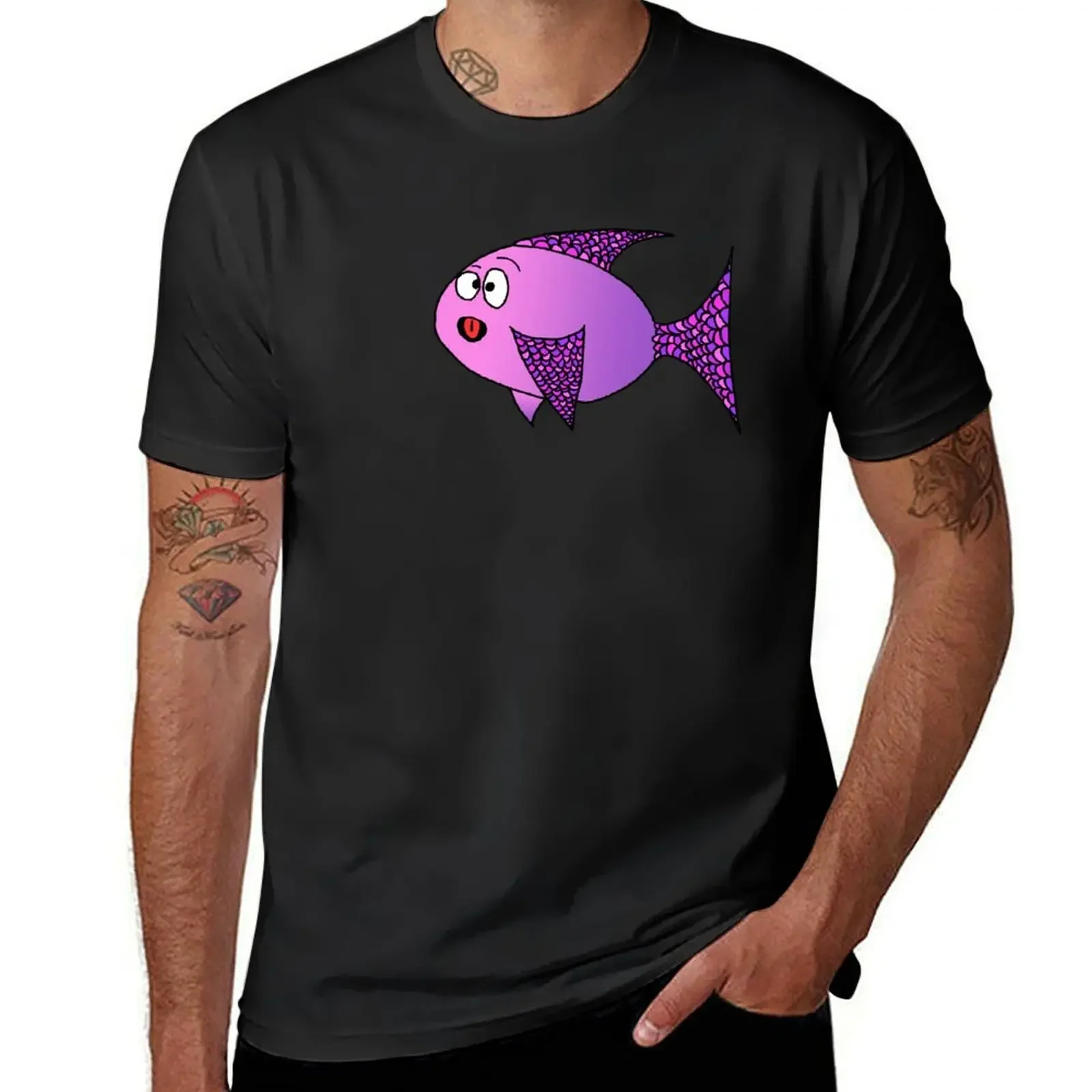 

Little fish T-Shirt designer shirts korean fashion Clothing mens graphic t-shirts anime