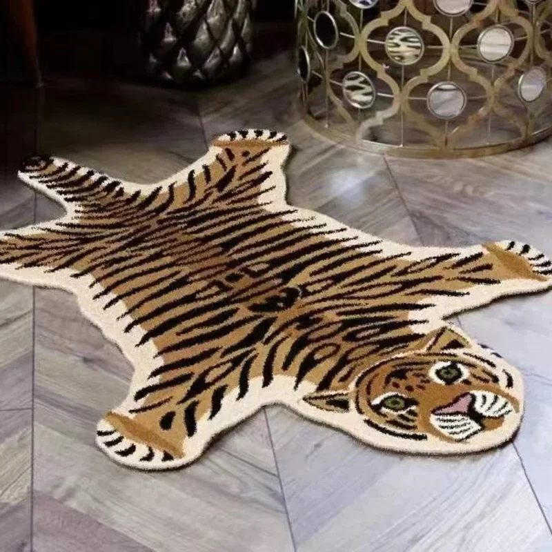 VIKAMA Imitation cashmere carpet Upgraded Material Creative Rug Living Cute Animal Room Bedroom Bathroom Non-slip Carpet Rug Mat