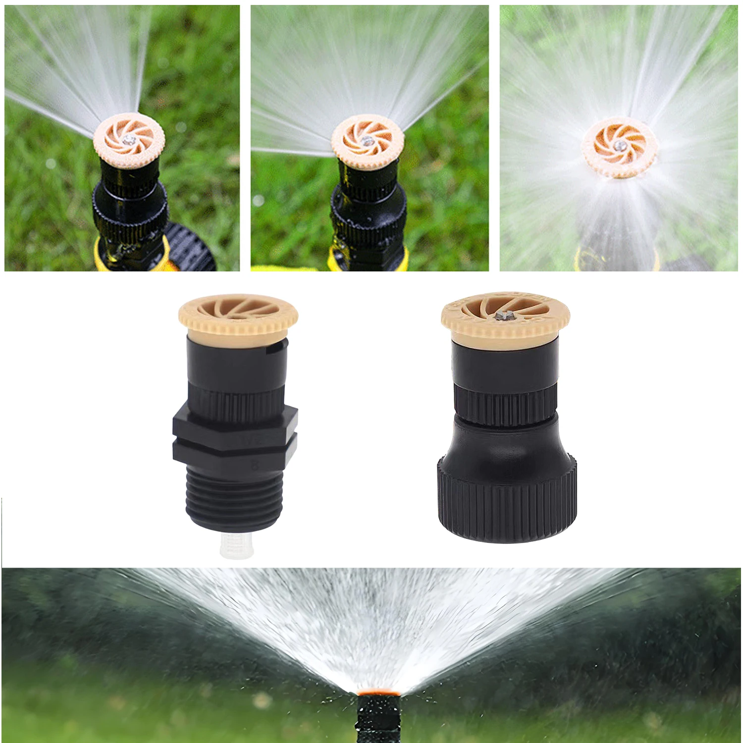 0~360° Adjustable Scattering Nozzle Flower Bed Lawn Garden Planting Watering Sprinkler Irrigation Nozzle Gardening Supplies