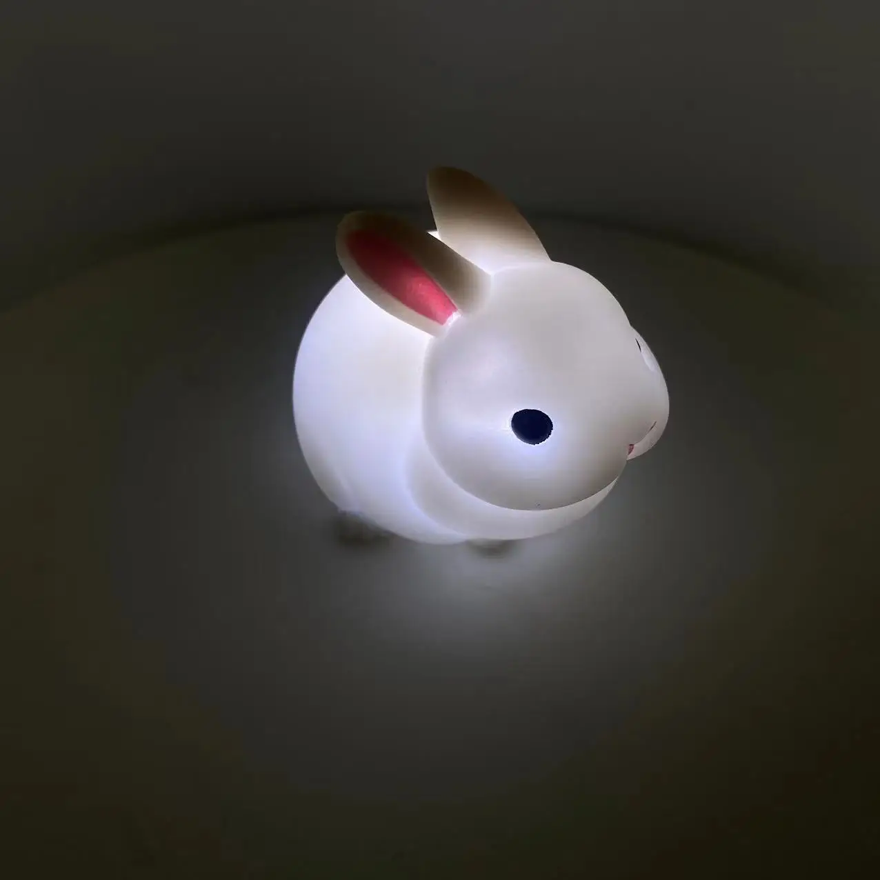 Original Yell Capsule Toys Night Light Glowing Cute Soft Rabbit Seat Lamp Doll Ornament Model Gift for Children