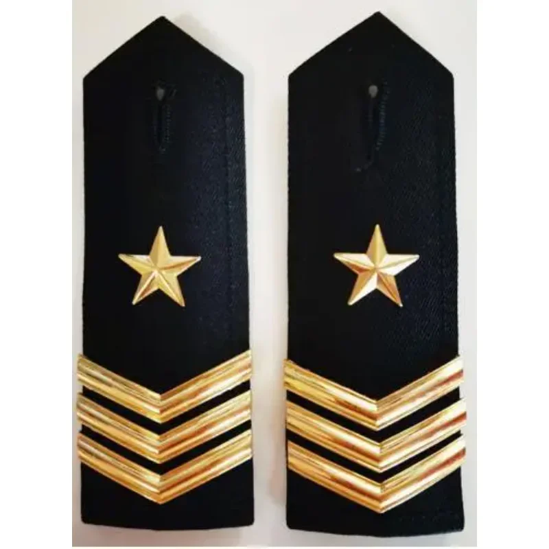 Epaulette militar de metal estrela de cinco pontas Land Force Black deve marchar